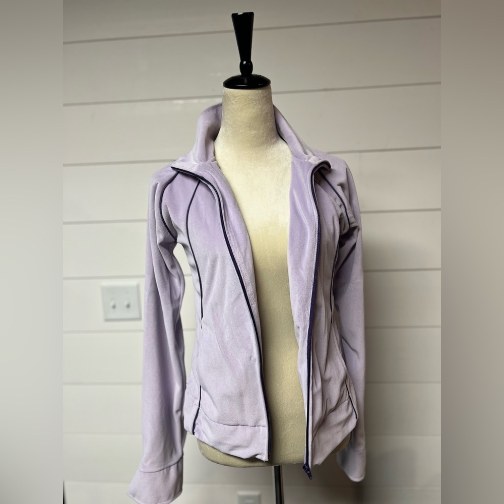 Split Velvet Light Jacket, Lilac, Medium - image 1